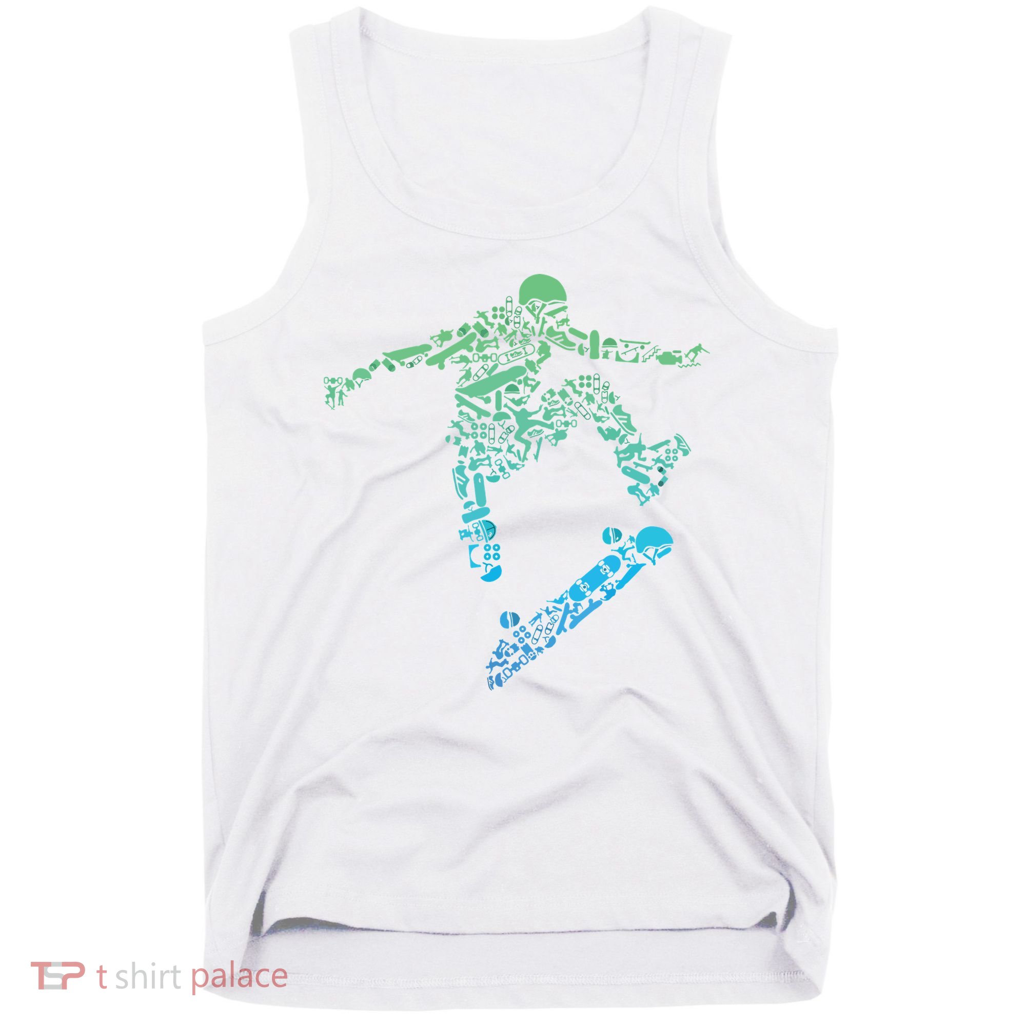 Skater Skateboarding Helmet Gear Skateboard Skateboarder Tank Top