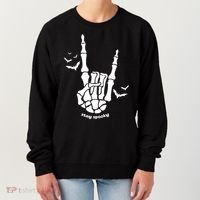 Stay Spooky Halloween Rock Skeleton Women's Sweatshirt thumb 0