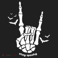 Stay Spooky Halloween Rock Skeleton Women's Sweatshirt thumb 2