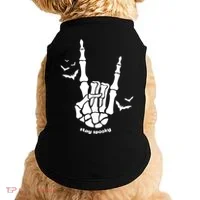 Stay Spooky Halloween Rock Skeleton Doggie Tank thumb 0