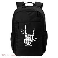 Stay Spooky Halloween Rock Skeleton Backpack thumb 0