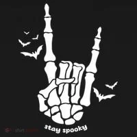 Stay Spooky Halloween Rock Skeleton Bucket Hat thumb 4