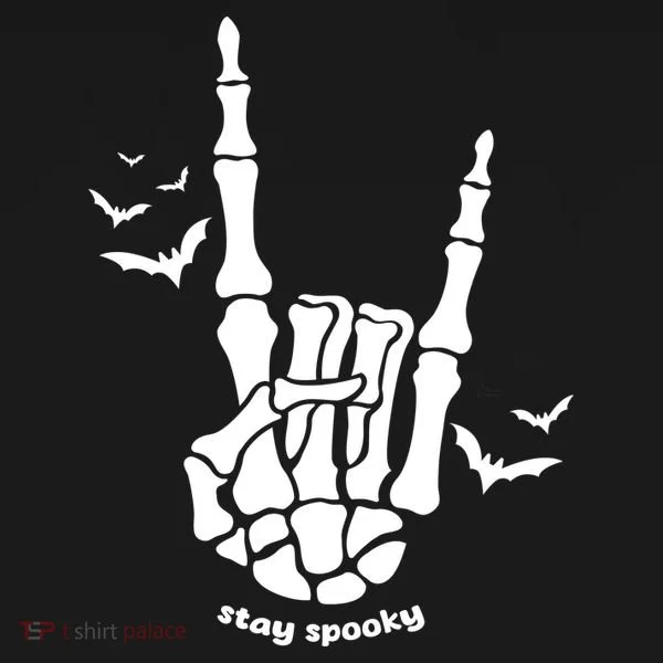 Stay Spooky Halloween Rock Skeleton Bucket Hat