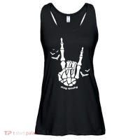 Stay Spooky Halloween Rock Skeleton Ladies Essential Flowy Tank thumb 0