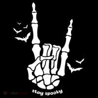 Stay Spooky Halloween Rock Skeleton Ornament thumb 1