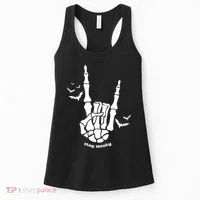 Stay Spooky Halloween Rock Skeleton Women's Tank Top thumb 0