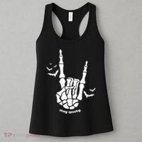 Stay Spooky Halloween Rock Skeleton Women's Tank Top thumb 3