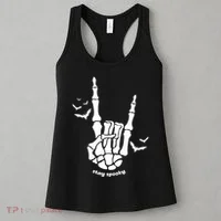 Stay Spooky Halloween Rock Skeleton Women's Tank Top thumb 3
