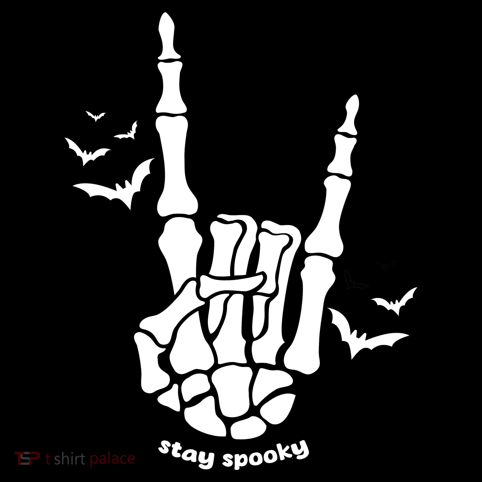 Stay Spooky Halloween Rock Skeleton Women's Tank Top