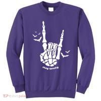 Stay Spooky Halloween Rock Skeleton Sweatshirt thumb 0