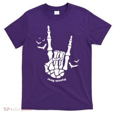 Stay Spooky Halloween Rock Skeleton T-Shirt