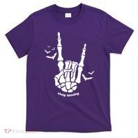 Stay Spooky Halloween Rock Skeleton T-Shirt thumb 0