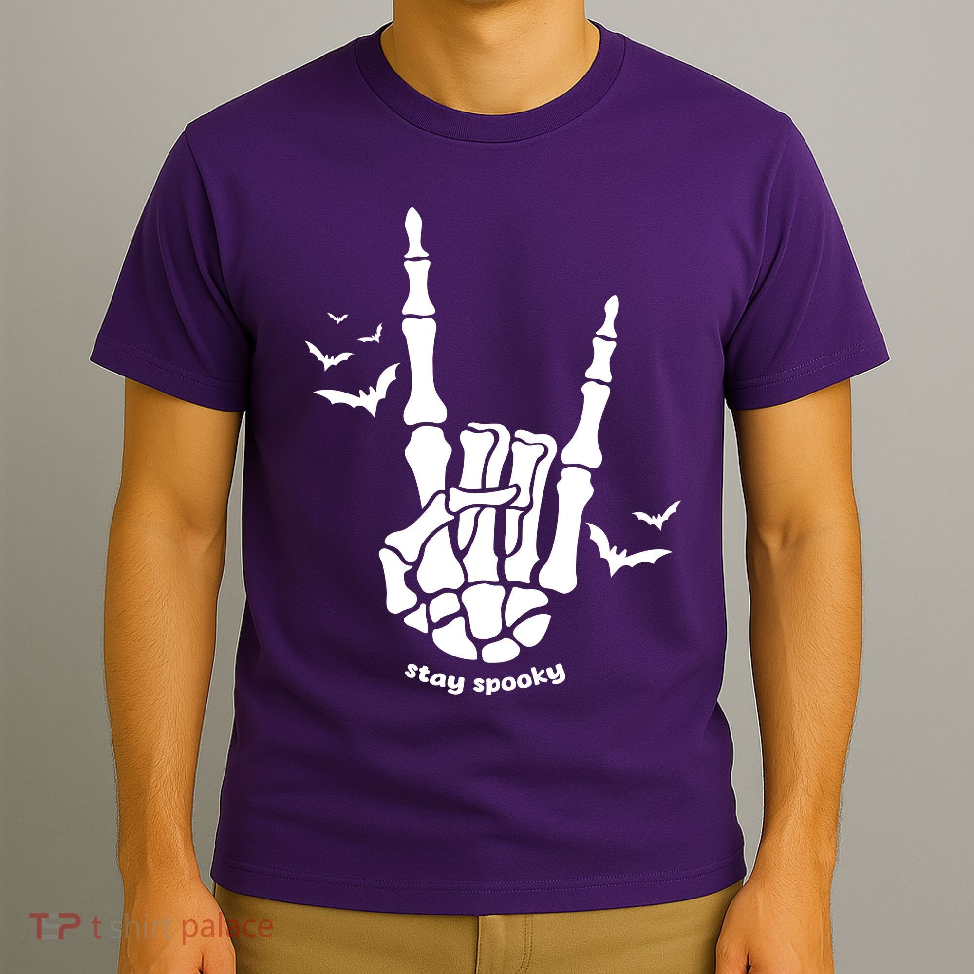 Stay Spooky Halloween Rock Skeleton T-Shirt