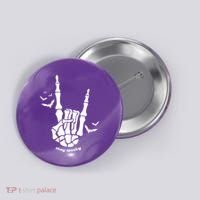 Stay Spooky Halloween Rock Skeleton Button thumb 0