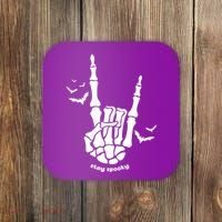 Stay Spooky Halloween Rock Skeleton Coaster thumb 0