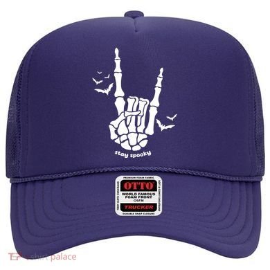 Stay Spooky Halloween Rock Skeleton Hat