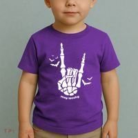 Stay Spooky Halloween Rock Skeleton Toddler T-Shirt thumb 2