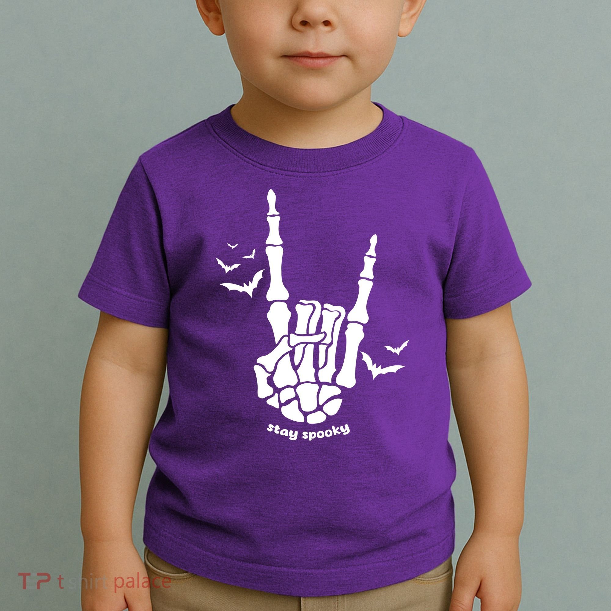 Stay Spooky Halloween Rock Skeleton Toddler T-Shirt