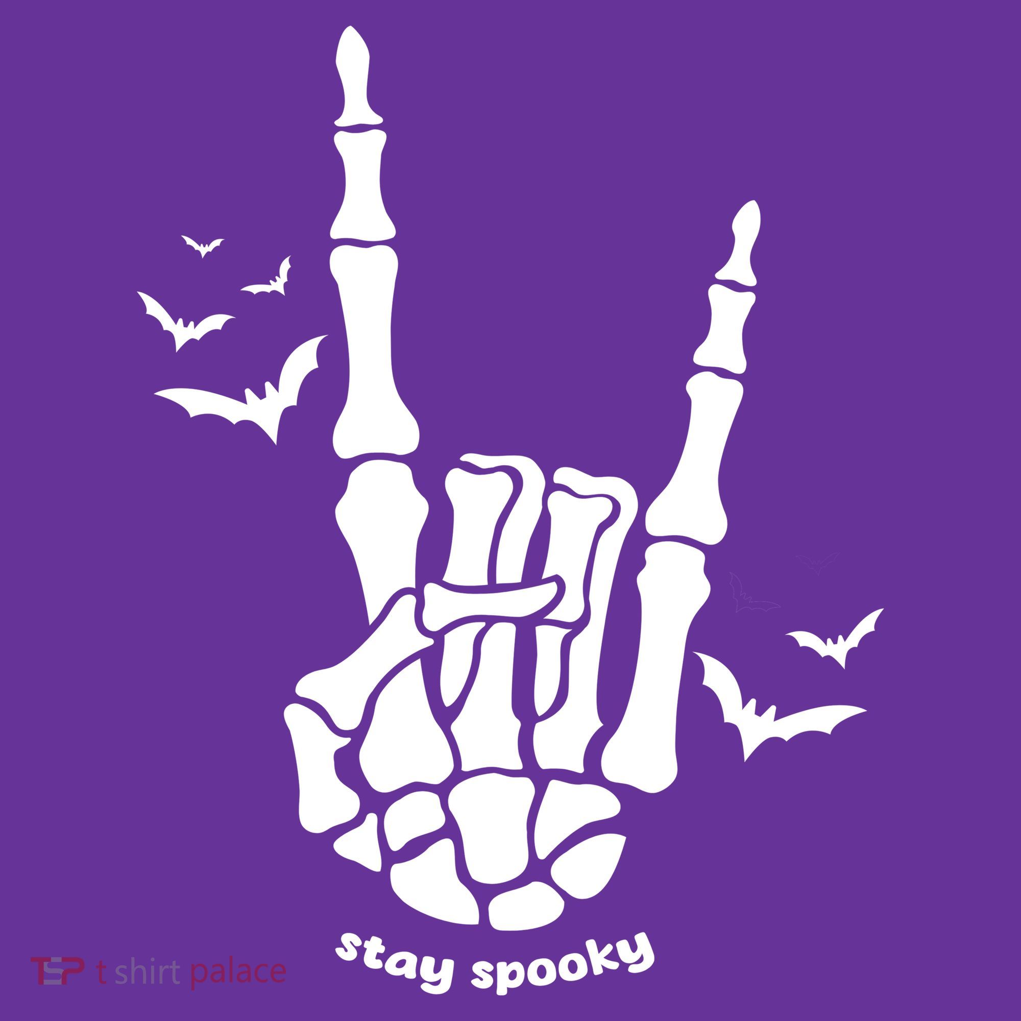 Stay Spooky Halloween Rock Skeleton Toddler T-Shirt