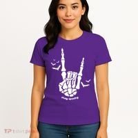 Stay Spooky Halloween Rock Skeleton Women's T-Shirt thumb 4