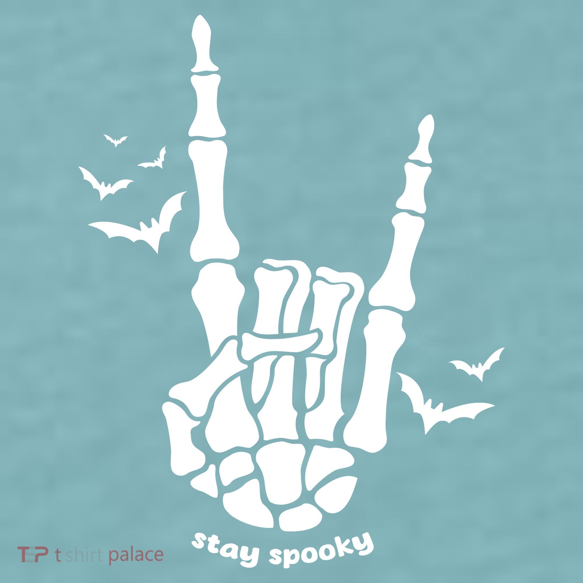 Stay Spooky Halloween Rock Skeleton Sueded Cloud Jersey T-Shirt