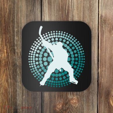 Slap Shot Hockey Lovers Spiral Design Coaster