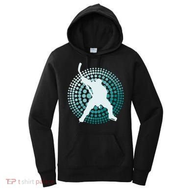 Slap Shot Hockey Lovers Spiral Design Women's Hoodie