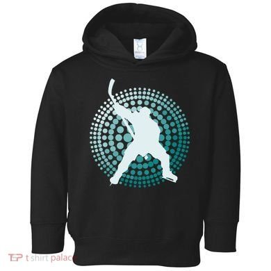 Slap Shot Hockey Lovers Spiral Design Toddler Hoodie