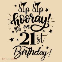 Sip Sip Hooray Its My 21st Birthday Women 21 Years Old Tote Bag thumb 4