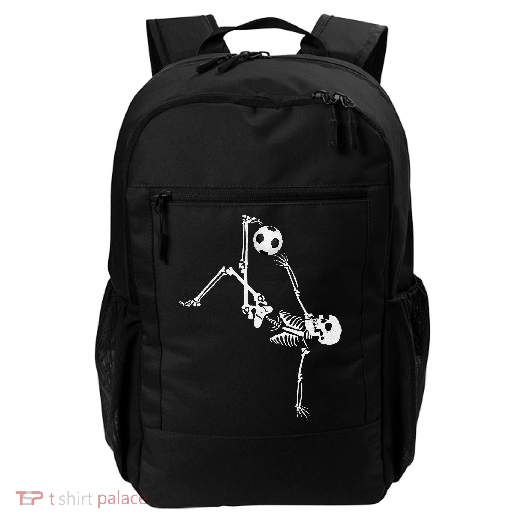 Soccer Skeleton Halloween Soccer Bicycle Kick Backpack