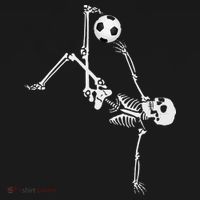 Soccer Skeleton Halloween Soccer Bicycle Kick Pajama Set thumb 2