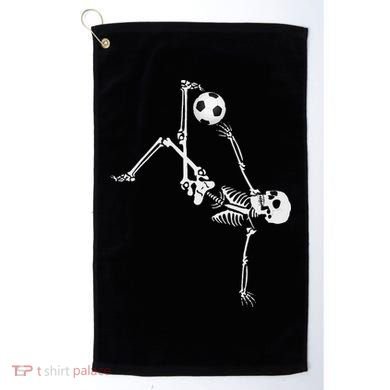 Soccer Skeleton Halloween Soccer Bicycle Kick Golf Towel