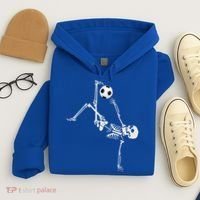 Soccer Skeleton Halloween Soccer Bicycle Kick Hoodie thumb 4