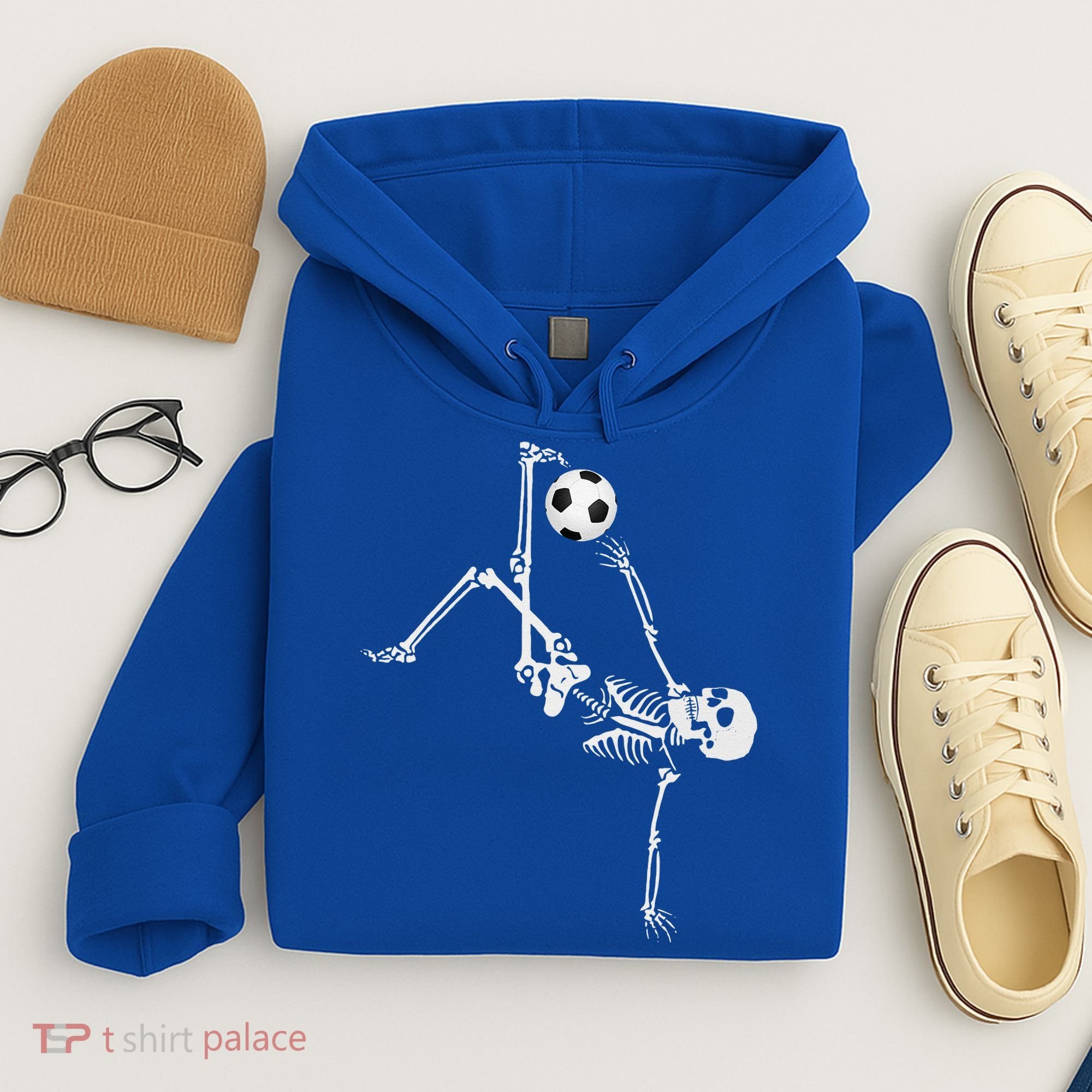 Soccer Skeleton Halloween Soccer Bicycle Kick Hoodie