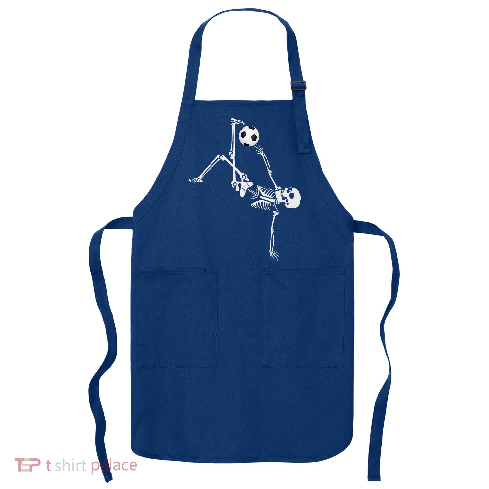 Soccer Skeleton Halloween Soccer Bicycle Kick Apron
