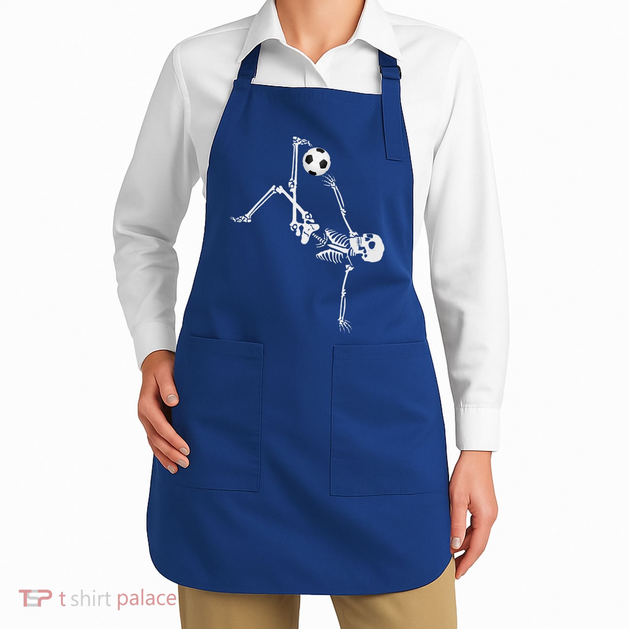 Soccer Skeleton Halloween Soccer Bicycle Kick Apron
