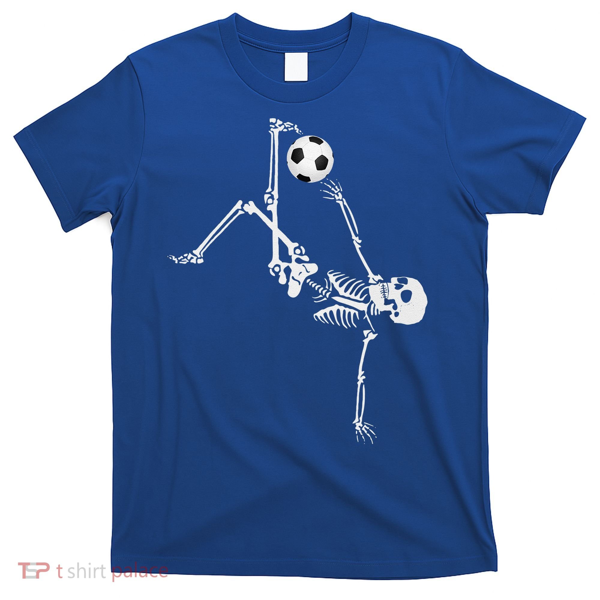 Soccer Skeleton Halloween Soccer Bicycle Kick T-Shirt