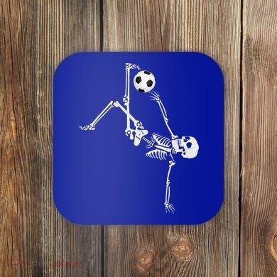 Soccer Skeleton Halloween Soccer Bicycle Kick Coaster