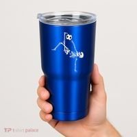 Soccer Skeleton Halloween Soccer Bicycle Kick Tumbler thumb 2