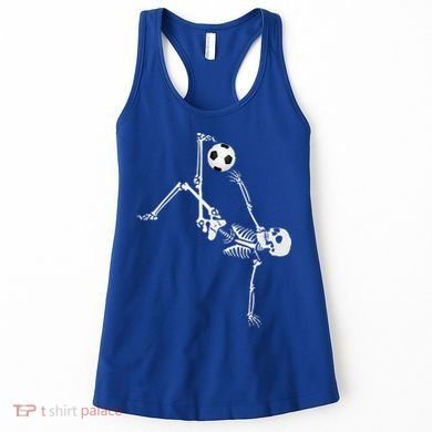 Soccer Skeleton Halloween Soccer Bicycle Kick Women's Tank Top