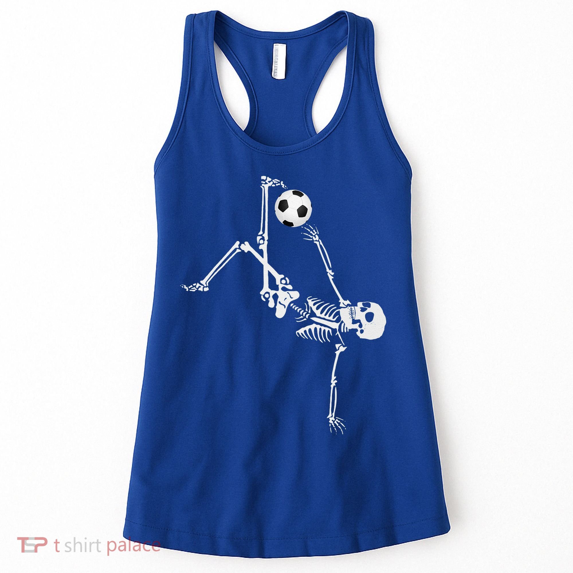 Soccer Skeleton Halloween Soccer Bicycle Kick Women's Tank Top