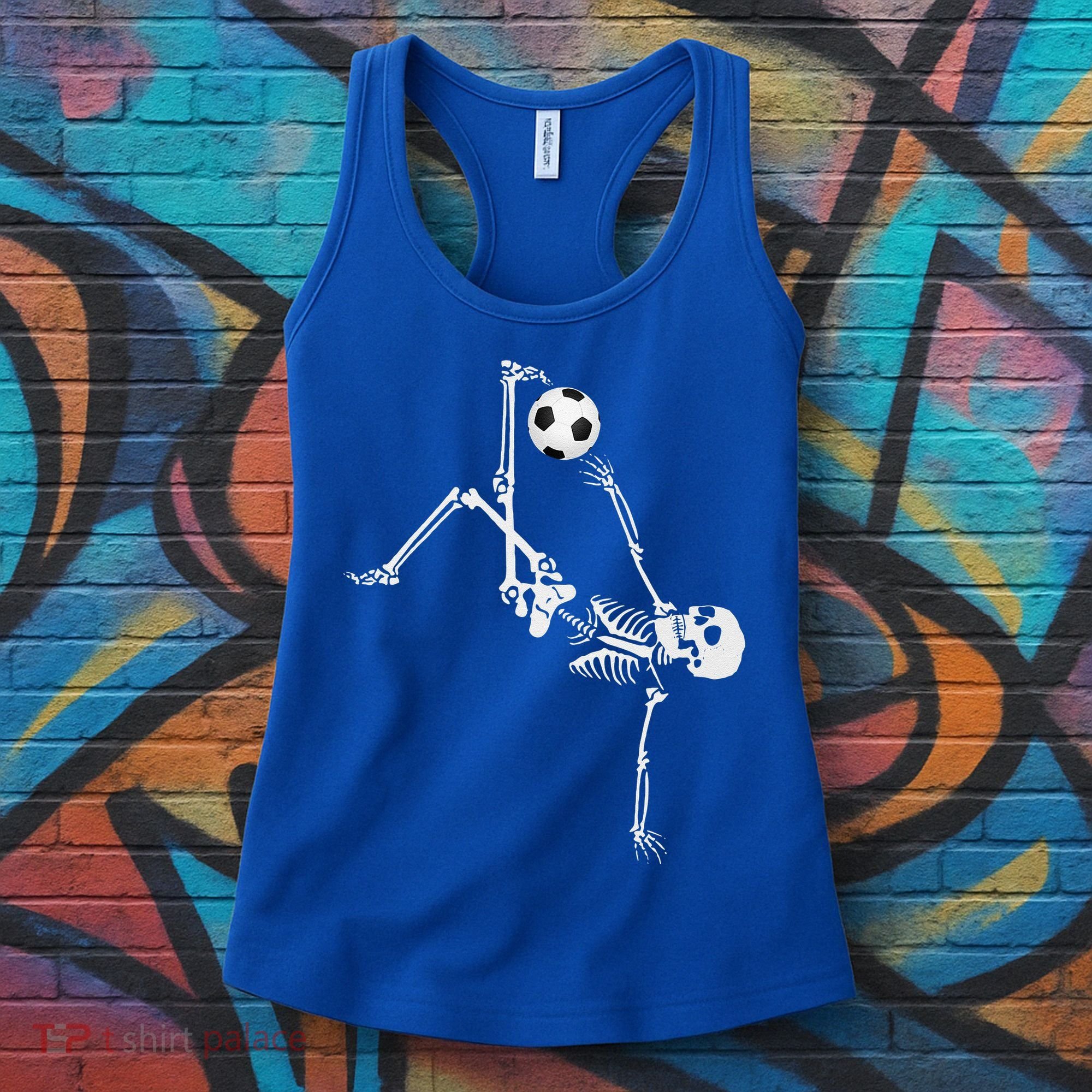 Soccer Skeleton Halloween Soccer Bicycle Kick Women's Tank Top