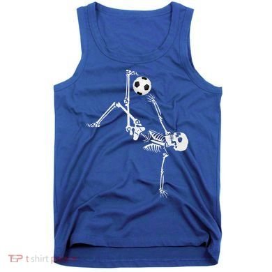 Soccer Skeleton Halloween Soccer Bicycle Kick Tank Top