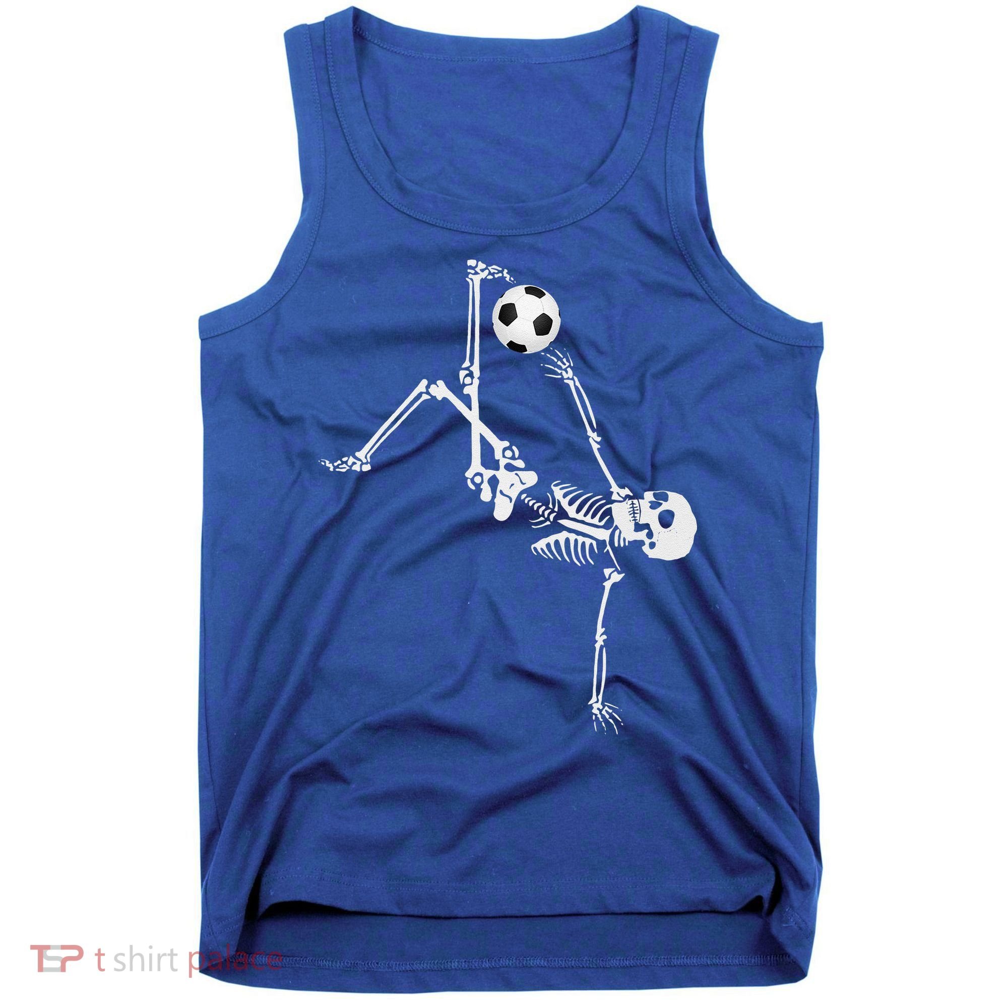 Soccer Skeleton Halloween Soccer Bicycle Kick Tank Top