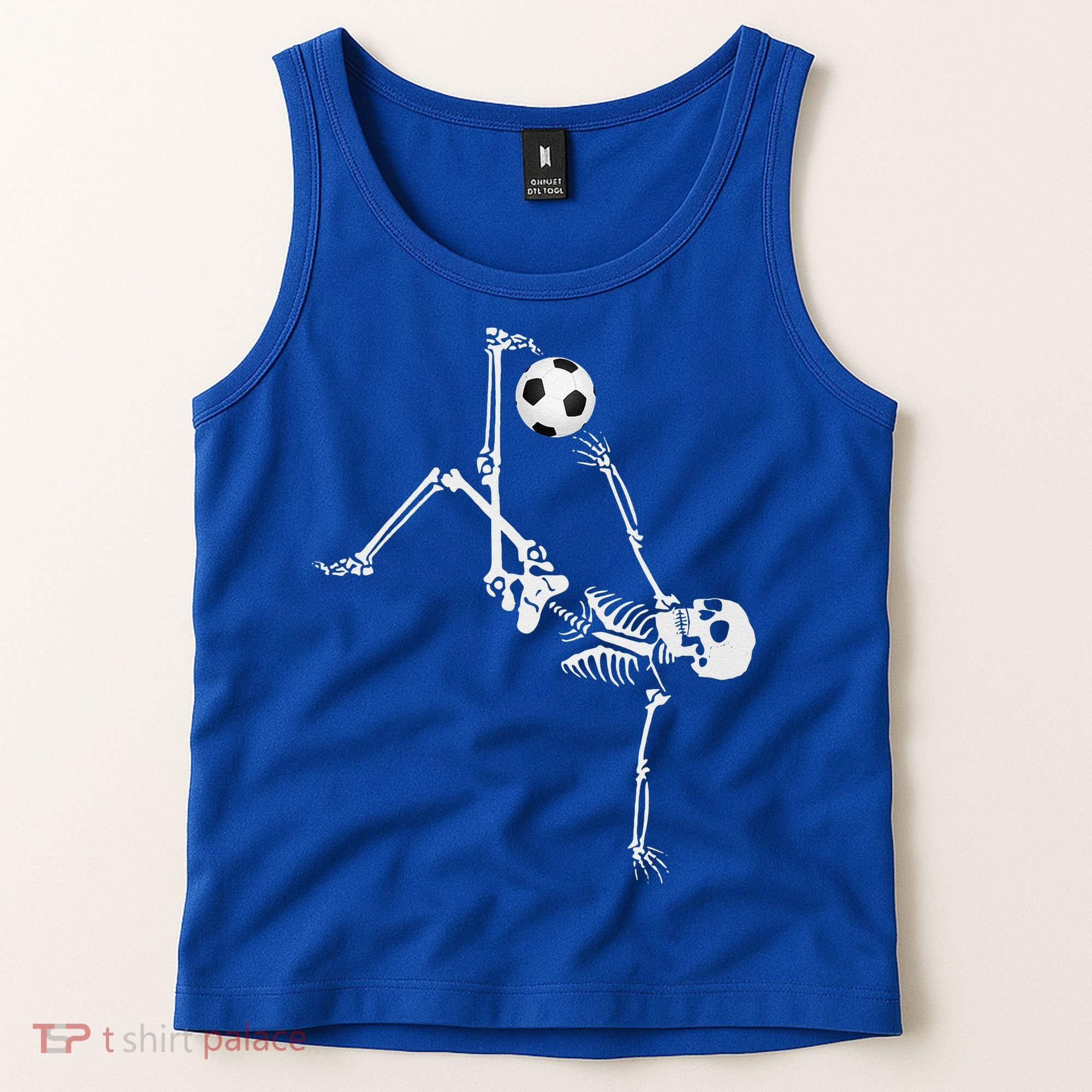 Soccer Skeleton Halloween Soccer Bicycle Kick Tank Top