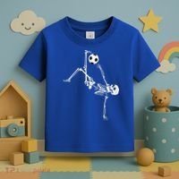 Soccer Skeleton Halloween Soccer Bicycle Kick Toddler T-Shirt thumb 3