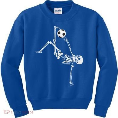 Soccer Skeleton Halloween Soccer Bicycle Kick Kids Sweatshirt