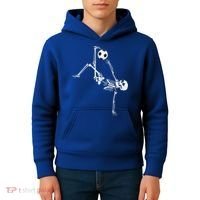 Soccer Skeleton Halloween Soccer Bicycle Kick Kids Hoodie thumb 4