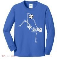 Soccer Skeleton Halloween Soccer Bicycle Kick Kids Long Sleeve Shirt thumb 0