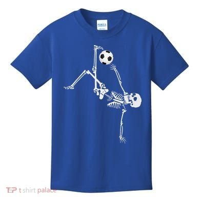 Soccer Skeleton Halloween Soccer Bicycle Kick Kids T-Shirt